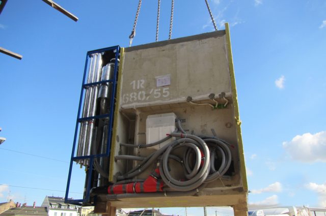 Mainz, Campo Novo, Fertigbäder