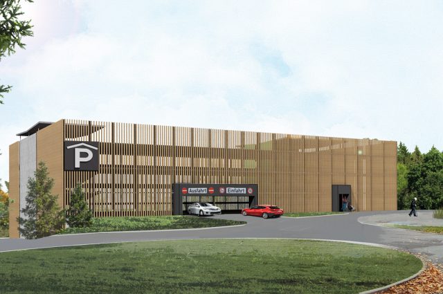 Modern parking garage for Ostalb-Klinikum